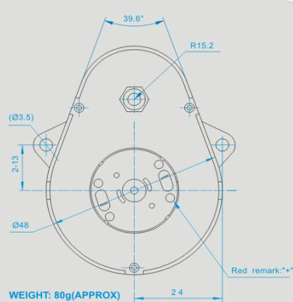 Мотор с редуктором WZ483K17 17800277, 24В