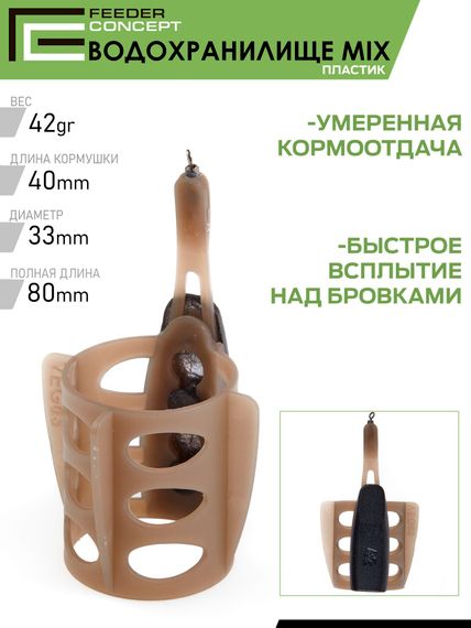Набор пластиковых фидерных кормушек FC M6 ВОДОХРАНИЛИЩЕ 6шт. (коробочная версия)
