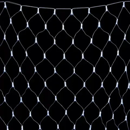 Светодиодная сетка с колпачком 2*2 м., 220В, 256 холодных белых LED, провод прозрачный ПВХ, IP65, LTC (NTL256CAP-10-2W)