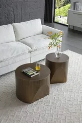 Журнальный столик Stump Ø60х45 см, бронза