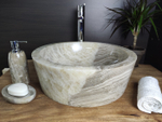 Раковина из оникса Drum Grey Medium DO-60201 45*45*15