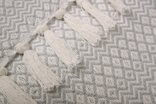 Плед-покрывало из хлопка "Venera", Узоры, цвет Серый