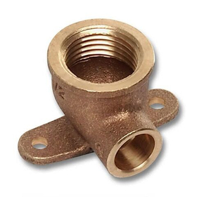 Угольник под пайку с креплением для медных труб SANHA 15 х 3/4* (ВП - ВР)