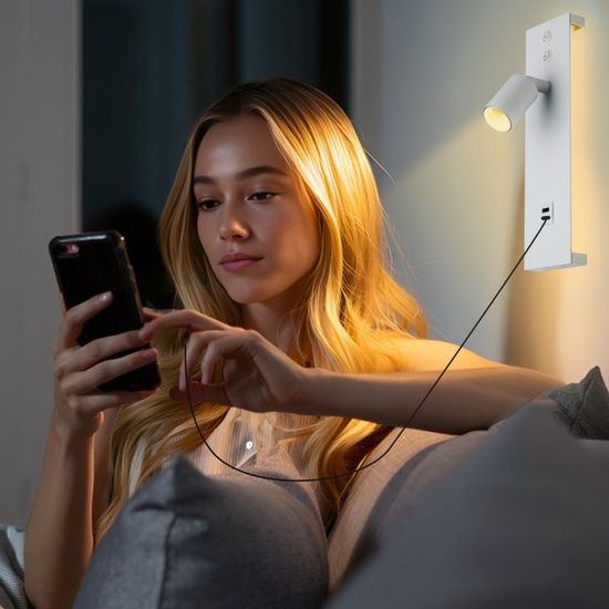 CL704460 Декарт Белый Св-к Настенный с USB