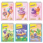 Блокнот МАЛЫЙ ФОРМАТ (75х105 мм) А7, 40 л., гребень, картон, клетка, ЮНЛАНДИЯ, "ЮНЛАНДИК"/"СЛАДОСТИ", 129858