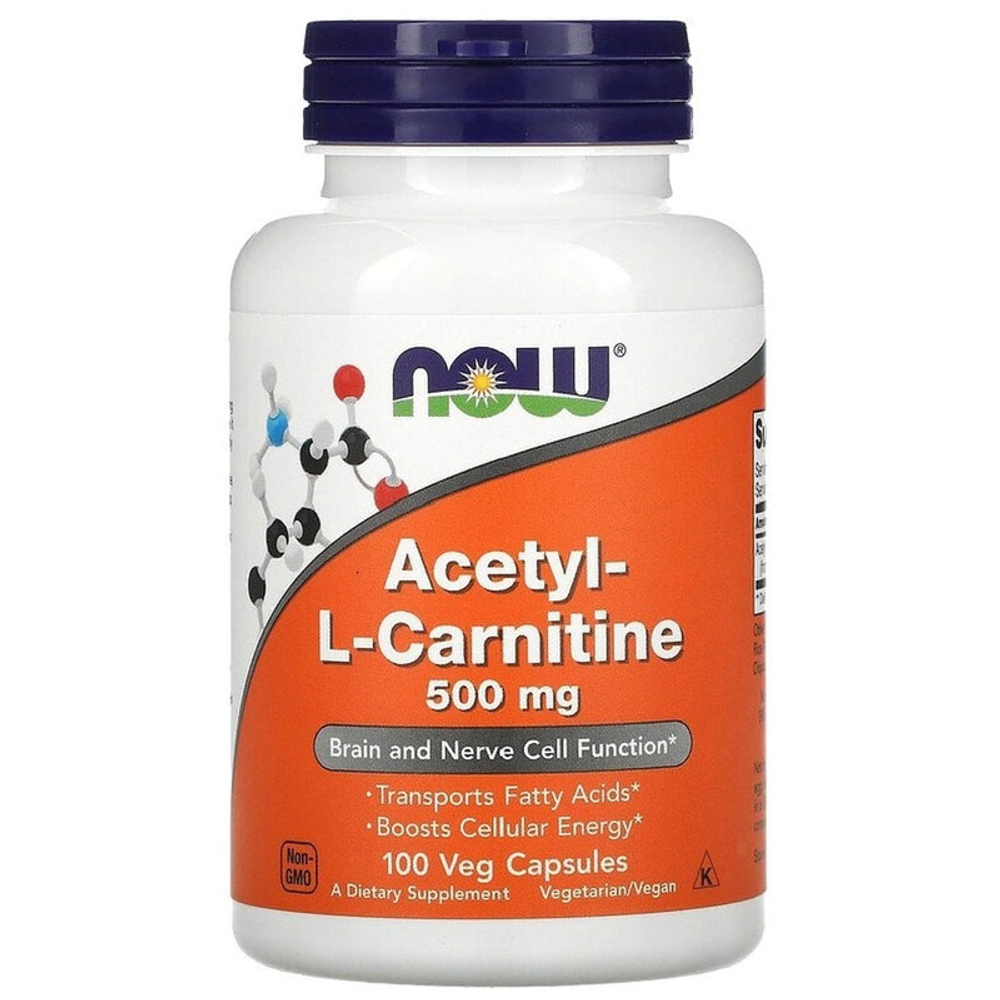 NOW Acetyl L-Carnitine 500 мг. (100 капс.)