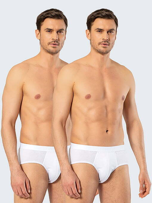Трусы мужские слипы. Набор из 2-х штук белый