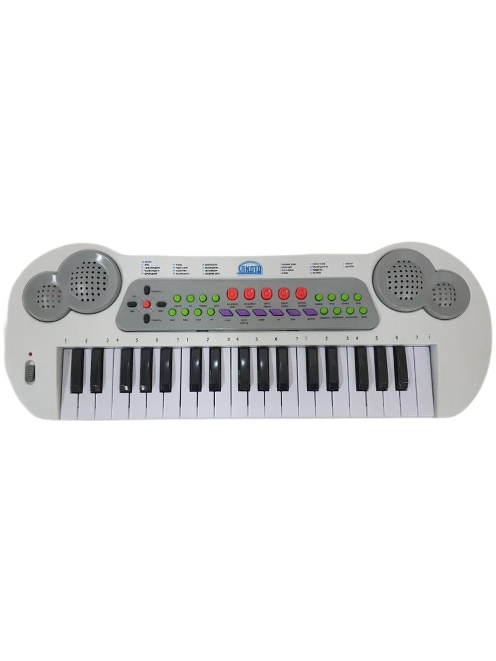 Синтезатор "SONATA" с микрофоном,37 клав, 8 тембр, 7 ритм, 22 демо мелодии, 4 вида ударных
