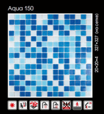 Мозаика стеклянная Aqua 150/Аква 150 (20х20) 327х327х4 мм (шт)