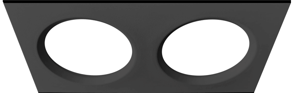 LED панель PRACTIC DUO чёрная, 18W, 4200К, 1360Лм, 220*120/90*40 мм, 20 шт/кор