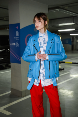 Косуха голубая medium мягкая кожа