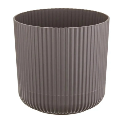 Кашпо ВЕЛЬВЕТ D140мм 1,6л с пристегнутым поддоном французcкий серый