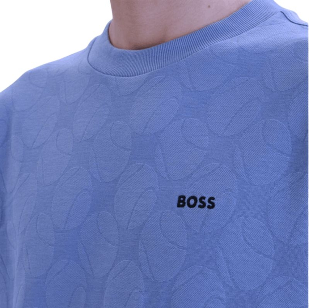 Мужская теннисная футболка BOSS TS_Member - light/pastel blue