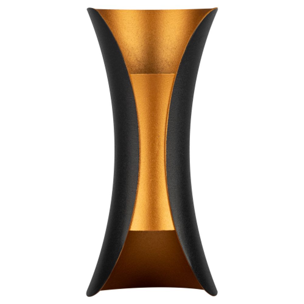 Светильник накладной светодиодный ЭРА WL42 BK+GD 6Вт 3500К IP54 черный/золото для интерьера и фасадов зданий