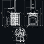 Печь для бани Авангард ЗК 25 (П2) Ураган в сетке Тюльпан