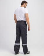 Костюм Лигор-1 Премиум СОП (тк.Смесовая,240) брюки, т.серый/красный