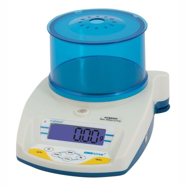 Весы лабораторные/аналитические CAS ADAM HCB-302, 300.01, RS232/USB, 300гр, 0,01гр, Ø120 мм, с поверкой, высокоточные