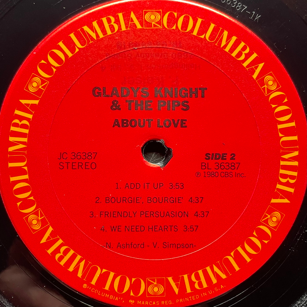 Gladys Knight & The Pips ‎– About Love (США 1980г.)
