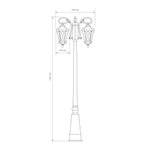 Virgo F/2 черное золото уличный двухрожковый светильник на столбе IP44 GLXT-1450F/2