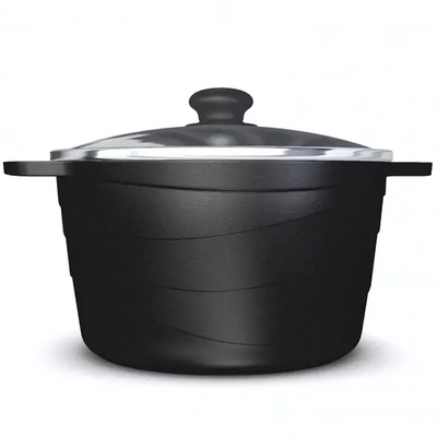 Кастрюля литой алюминий 5л «Neva Granite» со стекл. крышкой NG6650