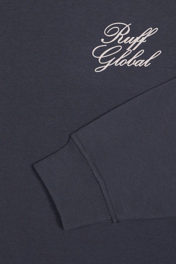 Толстовка Oversized темно-серая - фото 5