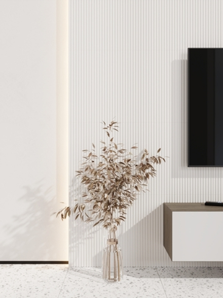 Стеновая квадратная панель ПОЛОСЫ 500х500х8 (4 шт.)