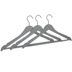 Вешалки для одежды тм VETTA, 3шт, 44,5x23x1см, пластик ABS, софт тач, цвет серый