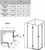 Душевой уголок Ravak Brilliant BSRV4 80х80