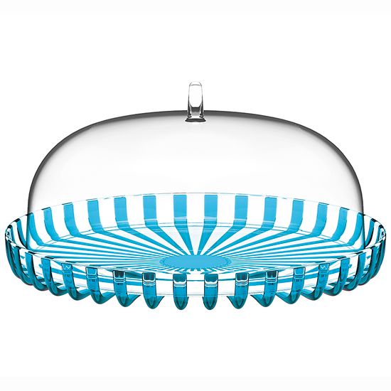 Блюдо сервировочное с крышкой dolcevita, D31 см, бирюзовое