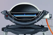 Портативный газовый гриль Weber Q 1200 с тележкой, 1 горелка, чёрный