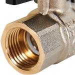 Кран шаровой полнопроходной STOUT - 1/2" (ВР/ВР, PN40, Tmax 150°C, ручка-бабочка черная)