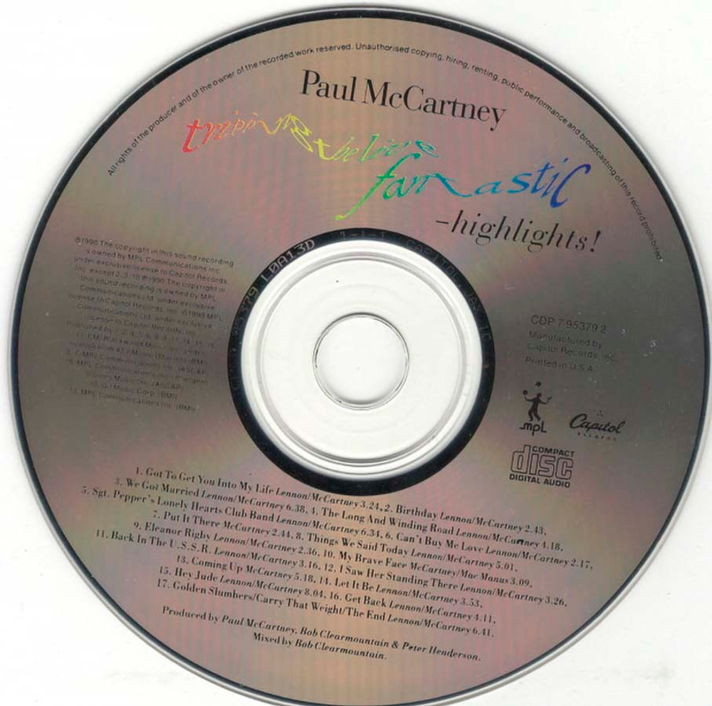 Paul McCartney / Tripping The Live Fantastic Highlights! (CD)