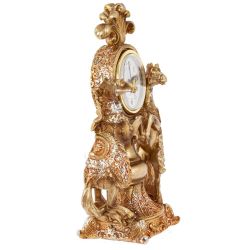 GAEM Фигурка декоративная "Лошади" с часами, L14,5 W9 H23 см