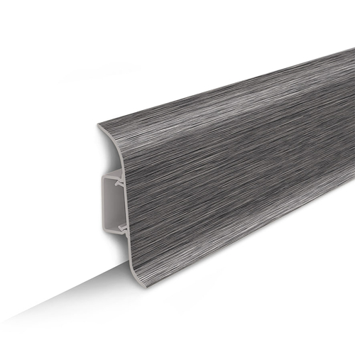 Плинтус ПВХ Идеал Классик 187 Алюминий темный 2200х85х22 мм