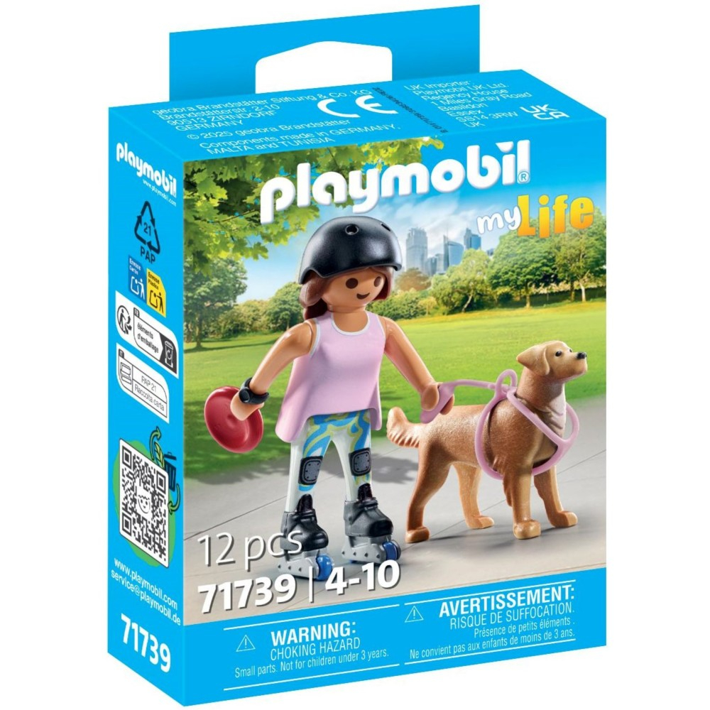 Playmobil 71739 my Life Скейтбордистка с ретривером 12 деталей — фото 1
