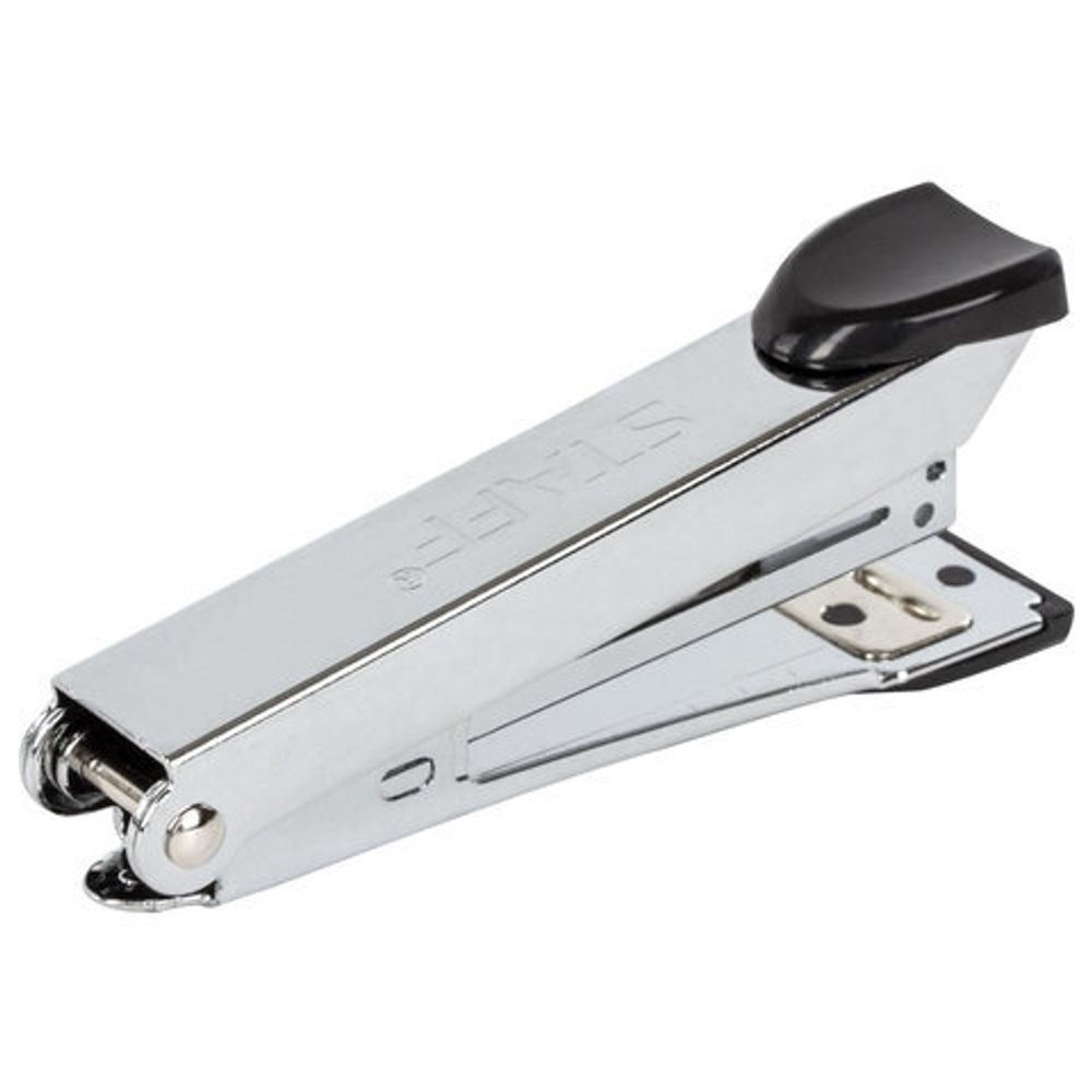 Степлер №10 металлический STAFF "Manager", до 12 листов, с антистеплером, черный, 226844