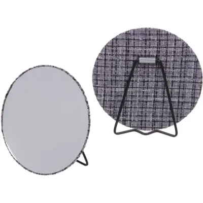 Зеркало настольное «ФРАТЕЛЛИ», серо-черный цвет, 15*15см (коробка)