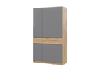 БОСТОН ЛАЙТ Шкаф ШК-003 (3-ств.) Корпус - Дуб Крафт золотой К003  Фасад ЛДСП - Серый Шифер