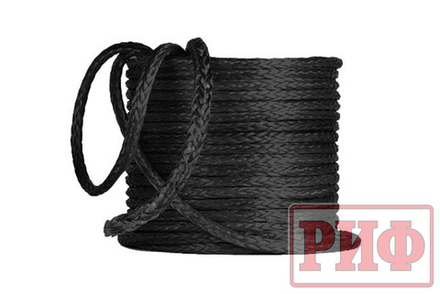 Трос для лебёдки синтетический 6 мм черный РИФ