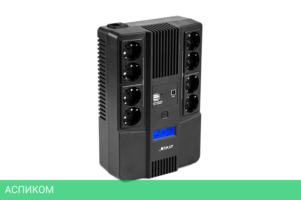Источник бесперебойного питания Бастион SKAT-UPS 800-AID-IN-1x9-8 (8933)