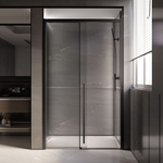 Душевая дверь Veconi Premium Trento PTD-30B, 1200х2000, черный матовый, стекло прозрачное