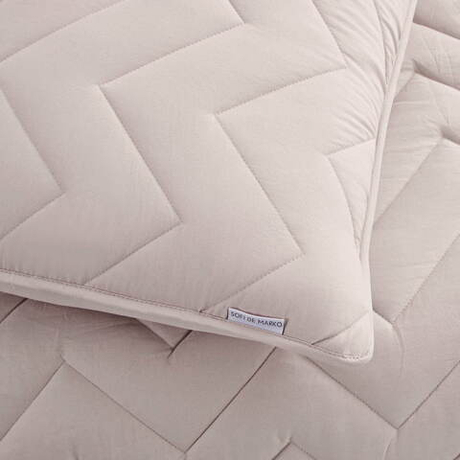 Покрывало 230х250 и 2 наволочки 50х70 Sofi De MarkO Робби светло-бежевое