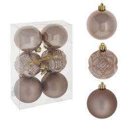 GAEM Набор из 6шт Украшение новогоднее Шар "Карнавал красок", D6 см