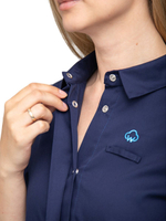 Рубашка медицинская женская White Wears WW150, на кнопках, черный, 50