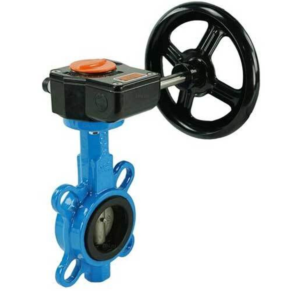 Water Butterfly Valve Elephant WCB-316L-VITON body material - Carbon steel WCB, disk material - Stainless steel aisi 316l, seal - Viton with gear Pro-Gear X-W