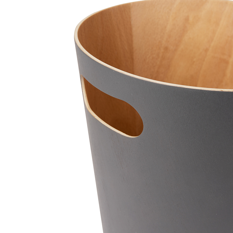 Корзина для мусора Woodrow серая, Umbra