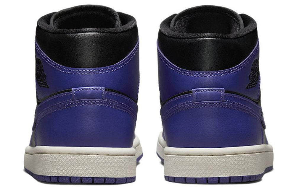 Кроссовки Jordan Air Jordan 1 Mid "Purple Black" (Женская размерная сетка)