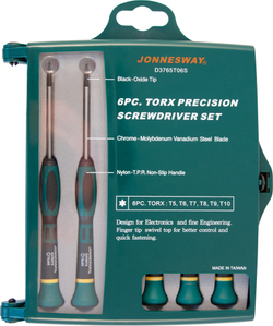 D3765T06S Набор отверток для точной механики TORX, 65 мм, 6 предметов