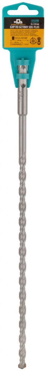 32534М Бур по бетону SDS PLUS с двойной резьбой 8 х 310 мм MOS