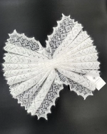 Оренбургский пуховый палантин П2-12040-01 белый отбеленный